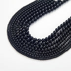 100Pcs Natural Stone Beads 6mm Black Oynx Round Gemstone Loose Beads with Elastic Bracelet String for Bracelets Necklace Jewelry Making - color: Black Oynx, size: 6mm