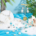 PH PandaHall 292pcs Turquoise Jewelry Making, Boho Ocean Beach Shell Bead Charms Starfish Mermaid Turtle Beads Summer Sea Dangle Pendant for Gift Bracelet Necklace Earring Anklet Craft Jewelry Making - color: Blue