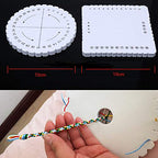 Comidox 4Pcs Kumihimo Disk Braiding Wheel Lightweight & Convenient Friendship Bracelet Disc Square & Round Kumihimo Supplies for Beading & Bracelet Weaving Kit DIY