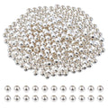 320Pcs 925 Sterling Silver Plated Spacer Beads Smooth Round Ball Brass Beads 3.5mm Stackable Loose Beads Finding Bulk for Bracelet Necklace Earring Jewelry Making DIY Crafts - size: 3.5mm