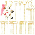 Ecoofor 50 Set Keychain Making Kit, 5 Style Metal Keychain Clips with Swivel Snap Hooks, Lobster Clasps, Key Rings & Extender Chains for DIY Crafts, Jewelry, Bags, Keychains & Gift Accessories - color: 50 Set Keychain Making Kit