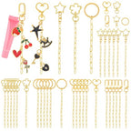 Ecoofor 50 Set Keychain Making Kit, 5 Style Metal Keychain Clips with Swivel Snap Hooks, Lobster Clasps, Key Rings & Extender Chains for DIY Crafts, Jewelry, Bags, Keychains & Gift Accessories - color: 50 Set Keychain Making Kit