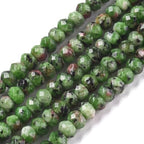 115pcs Natural Jade Disk Stone Beads 4x2mm Rondelle Faceted Dyed Stone Loose Spacer Beads for Jewelry Making Design Bracelet Necklace Keychain Phone Chain Lanyard Ornament, Lime Green - color: Lime Green
