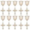 Jiali Q 20 Piece Set Rhinestone Cross Connectors and Pendants for Jewelry Making (Gold Our Lady of Grace) - color: GOLD Our Lady of Grace