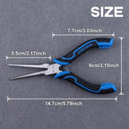 SPEEDWOX Mini Needle Nose Pliers Serrated Jaw With Protective Cover Needle Nose Pliers For Jewelry Making Precision Compact Long Nose Plier Needle Tip For Wire Bending Small Object Gripping - style: Needle Nose Pliers Serrated Jaw