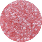 1000pcs Round Letter Beads 4x7mm Acrylic Alphabet Beads Spacer Beads for Jewelry Making Bracelets Necklace Earring Key Chains DIY Craft(D-White Letter Pink Bead) - color: D-White Letter Pink Bead
