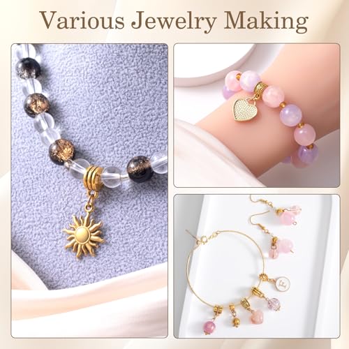Joez Wonderful Links Bail Beads, Hypoallergenic Alloy Column Spacer Beads - color: Style A, 100 Gold