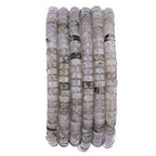 BEADIA Natural Spectrolite Spacer Beads Caps Loose Semi Gemstone for Beading Jewelry Making 4mmx2mm 38cm - color: Spectrolite, size: Round 4mm x 2mm