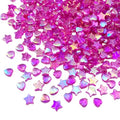 600 PCS Acrylic Heart Star Shape Beads AB Colors Flat Loose Spacer Beads for DIY Necklace Bracelet Jewelry Craft Making (Rose AB) - color: Rose AB