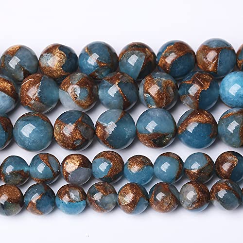 45pcs 8mm Blue Cloisonne Stone Beads for Jewelry Making DIY Bracelet Necklace Accessories AAA 15" Energy Healing Power Stone Beads (Blue Cloisonne Stone, 8mm) - color: Blue Cloisonne Stone, size: 8mm