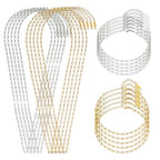 20 PCS Paperclip Chain Bracelet Necklace Kit Stainless Steel Charm Bulk Chains with Extender for DIY Jewelry Making Supplies Accessories (Gold + Steel - color: 3x7.5mm Gold Silver