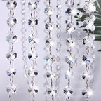 16.5 Feet Hanging Clear 14mm Daimond Acrylic Crystal Garland for Manzanita Tree Centerpiece, Chandelier Bead Lamp Chain, Christmas/Wedding Party Decoration and DIY Craft Jewelry Decoration