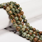 65Pcs 6mm Birdeye Rhyolite Natural Round Loose Real Stone Beads Gemstone Genuine for DIY Hand Made Craft Jewelry Bracelet Earring Necklace String Making Energy Healing Power - color: Birdeye Rhyolite, size: 6mm