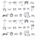 stino 100 Gram Metal Charms for Jewelry Making, Silver & Gold Plated, Bulk Pack for Bracelets, Necklaces, Crafts - color: Bow (Silver Tone 200gram)