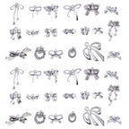 stino 100 Gram Metal Charms for Jewelry Making, Silver & Gold Plated, Bulk Pack for Bracelets, Necklaces, Crafts - color: Bow (Silver Tone 200gram)