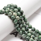 122Pcs(2 Strand/Set) 6mm Green Spot Jasper Smooth Round Beads Natural Stone Beads AAA Grade Premium Round Gemstone Genuine Real Stone Loose for DIY Bracelet Jewelry String Making - color: Green Spot Jasper, size: 6mm
