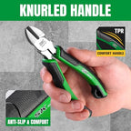 SK 6-Inch Diagonal Pliers, High Leverage Side Cutters, High Carbon Steel, Ergonomic Anti-slip Handle for Comfortable Grip - style: 6-Inch Diagonal Pliers