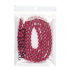 RUBYCA Round Opaque Painted Druk Czech Glass Beads Bulk Jewelry Making Supplies Strand (Red, 4mm) - color: Dark Red, size: 4mm