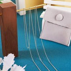 Elecrelive 925 Sterling Silver Cable Chain 3.28 Feet Unwelded Necklace Chains with Jewelry Cleaning Cloth Velvet Storage Bag for Men Women Jewelry Chain DIY Making - color: Silver-Cable Chain