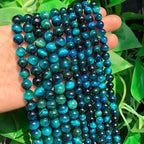 8mm Blue Tiger-Eye Natural Stone Beads Round Loose Beads for Jewelry Making Yochus DIY Beads Bracelet Necklace - color: Blue Tiger-Eye, size: 8mm