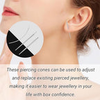 Piercing Taper Insertion Tool for Changing Jewelry – 18G Stainless Steel Piercing Ball Grabber Tool Sets with Threadless Insertion Pin & Curved Threader Tools for Ear Nose Lip Body - color: 18G(1.0mm)