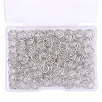 BEADIA Platinum Plated Jump Rings Non Tarnish 7mm 300pcs for Jewelry Making Findings - color: Platinum, size: 0.7x7mm