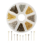 Craftdady 650pcs Mixed Color Open Eye Pins 16-30mm Iron Head Pins for Jewelry Making, Hole: 2mm - color: Mixed Colors, Open Eye Pins