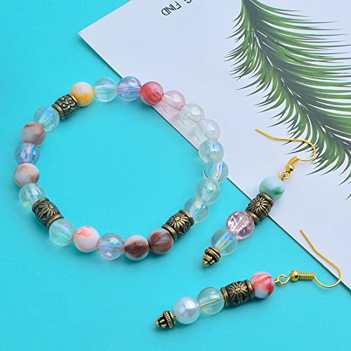 100 Gram Antique Bronze Mixed Styles Column Spacer Beads Alloy Barrel Tube Bar Loose Charm Beads Jewelry Findings Accessories for DIY Bracelet Necklace Craft Projects - color: Bronze