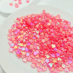 450Pcs Acrylic Beads AB Crystal Star Beads Heart Beads for Jewelry Making DIY Bead Bracelet Necklace Earrings(Deep Pink) - color: Deep Pink