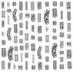 stino Silver Metal Tube Spacer Beads for Jewelry Making, Bracelet Earrings Necklace Findings & Supplies 512 (Tube （70Pcs）) - color: Tube （70Pcs）