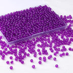 500Pcs Purple Glass Beads for Bracelets and DIY Crafts, 6mm Round Glass Crystal Beads for Bracelet Jewelry Making Kits Earring Necklaces(Purple) - color: Purple