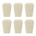 MOOCA 6 Pcs Set Beige Linen Mini Earring Stand Necklace Chain and Pendant Display Stand, Jewelry Display Holder Stand, Jewelry Showcase, 3 1/4 in Height - color: Beige Linen