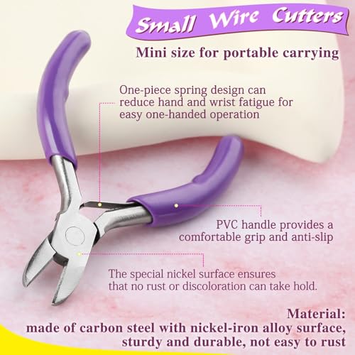 SPEEDWOX 3-Inch Diagonal Cutters Small Wire Cutting Pliers for Jewelry Making, Floral Wire, Zip Ties - Mini Side Cutting Tool, Snips, Flush Pliers - style: Diagonal Cutting Pliers