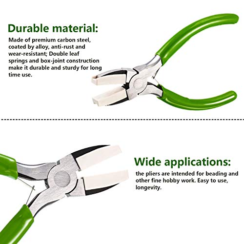 2 Pieces Jewelry Making Tool Bail Making Pliers 6 in 1 Jewelry Pliers Wire Bending Pliers for Beading Looping Shaping Wire DIY Crafts - color: Green