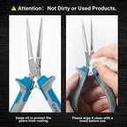 SPEEDWOX 6 Inches Needle Nose Pliers Mini Extra Long Nose Precision Nippers Thin Flat Jaws Micro Functional Precision Wire Looping Fine Pliers with Spring Craft Small Jewelry Making Tools - style: 6" Needle Nose Plier