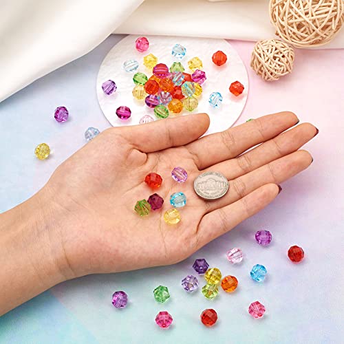 Craftdady 100Pcs Transparent Acrylic Faceted Round Ball Spacer Beads 10mm Random Mixed Colors Plastic Loose Pony Beads for Jewelry Making Hole: 2mm - color: Acrylic Round Beads, Random Mixed Color