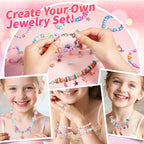 BLmukce Charm Bracelet Making Kit for Girls Ages 8-12, DIY Jewelry Making Kit & Craft Set with Beads, Charms & Necklace Supplies Birthday Christmas Gift for Kids 4-6 7 8 Years Old Girl - color: Red