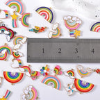 Bulk Gold Enamel Charms for Jewelry Making, Colorful Metal Charms Pendant for Bracelet Necklace and Crafting - color: Rainbow