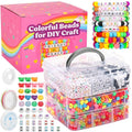 shynek 3800 Pony Beads: Bulk for Bracelets, Hair Braids & Craft - Colorful Plastic, Kandi, Star & Letter Beads for Jewelry Making - color: Pony Beads Kit