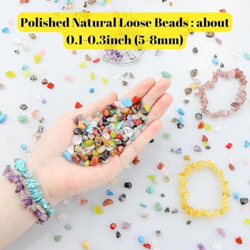 XIANNVXI Amethyst Beads, Natural Chip Stone Beads 400Pcs Crystal Bead 5-8mm Irregular Healing Crystal Loose Rocks for DIY Jewelry Making - color: A-Amethyst