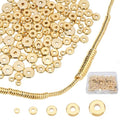 14K Gold Flat Spacer Beads, Disc Spacer, Gold Plated Solid Brass Beads for DIY Bracelet, Necklace Jewelry Making - color: 14K Gold, size: 5mm