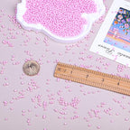 8/0 Glass Seed Beads Bulk, Light Pink 3mm Tiny Round Craft Seed Bead, Small Mini Pony Beads for Jewelry Making Bracelet Necklace Wrist Beading Weaving Supplies, 2500pcs - color: Light Pink