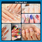 BELLEBOOST Nail Art Rhinestone Glue Gel&2 Boxes Flatback Gems Kit, 1 Tube of 15ml Rhinestone Gel Glue(UV/LED Needed)+Colorful Gems+Flat-Back Half Round White&Beige Pearls with Pickup Tools - color: A09-Multicolor+ White&Beige Pearls