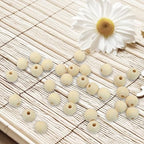 200Pcs Natural Wood Beads, 15mm Small Round Wooden Balls, Unfinished Wooden Beads for Crafts, DIY Jewelry, Dream Catchers - size: 15mm