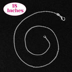 36 Pack Chain Necklace Bulk for Jewelry Making, Cridoz Necklace Jewelry Chains Silver Plated Necklace Chains for Necklace Jewelry Making, 1.2 mm (18 Inches) - size: 18 Inches
