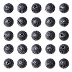 AD Beads 8mm Natural Round Loose Beads 110 Pieces, for Making 108 Mala Prayer Beads Necklace, Bracelet & Yoga Meditation, Jewelry Design (Black Lave) - color: Black Lave
