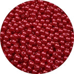 Pinhoollgo 800pcs Pearl Beads 6mm Round Pearl Beads with Hole for DIY Bracelet Necklace Jewelry Making Supplies Handmade Craft(Red) - color: Red, size: 6mm/800pcs