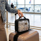 Travel Jewelry Organizer Case Transparent Jewelry Storage Book Binder Bag for Earrings, Rings, Necklace, Bracelet,Black - color: Black,Clear Window