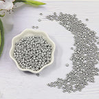Size 6/0 Crafts Glass Seed Beads 4mm Gray Beads for Jewelry Making (Total About 100g About 1200pcs) - color: Gray