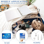 Transparent Jewelry Storage Binder Book Anti Oxidation Jewelry Zipper Bag Plastic Storage Holder Travel Earring Ear Stud Bracelet Necklace Organizer, Loose Leaf Book with 50 PVC Bags (288 Grids)